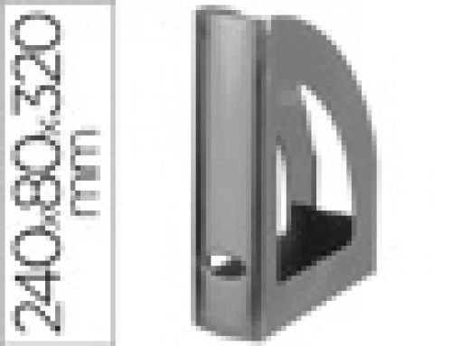 Porta revistas plastico q-connect cinza opaco , Liderpapel , 43599 , 5705831042087